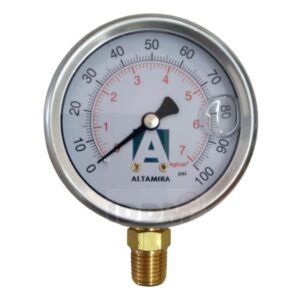 Manómetro de glicerina 0-100 PSI